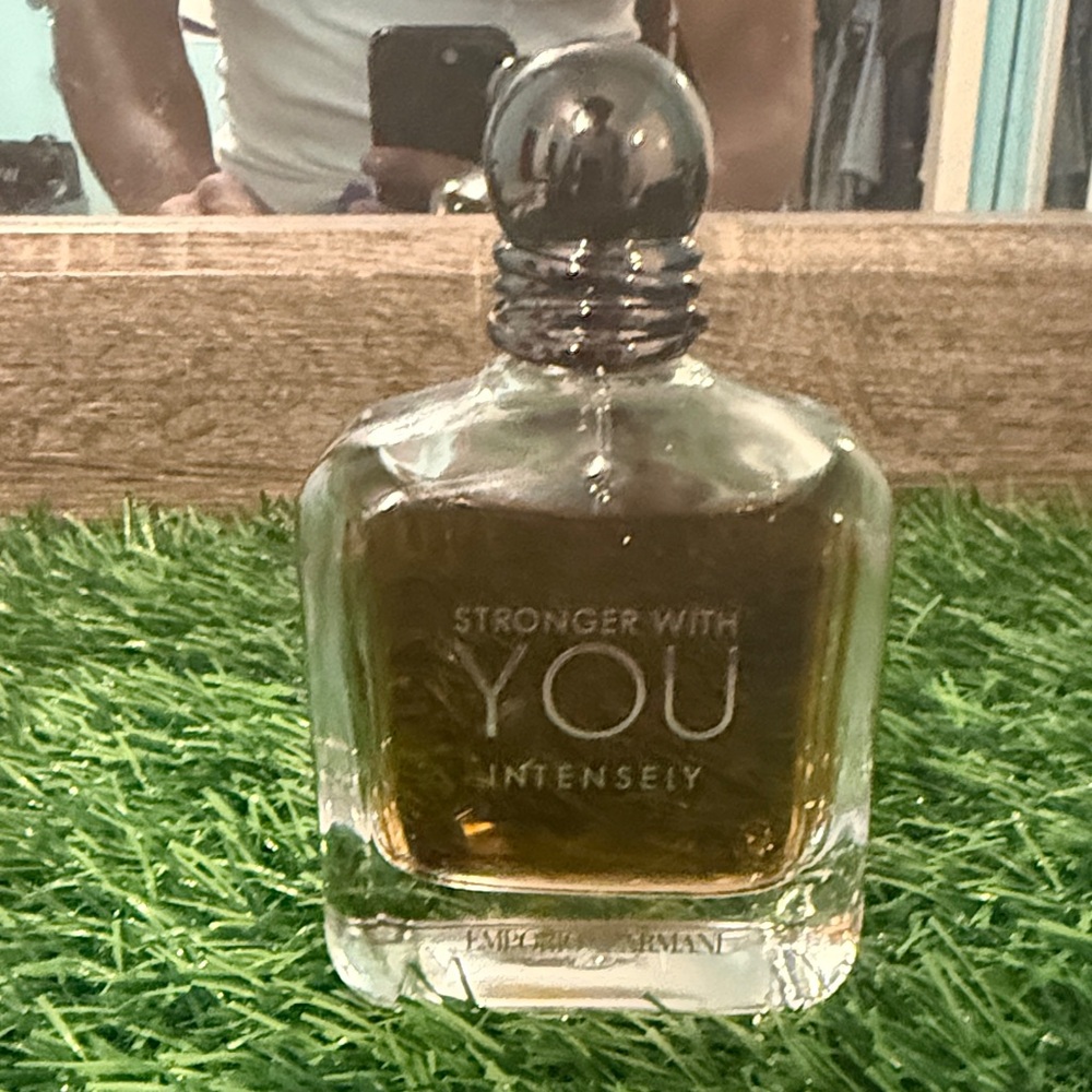 Emporio Armani Amber and Silver Fragrance Bottle